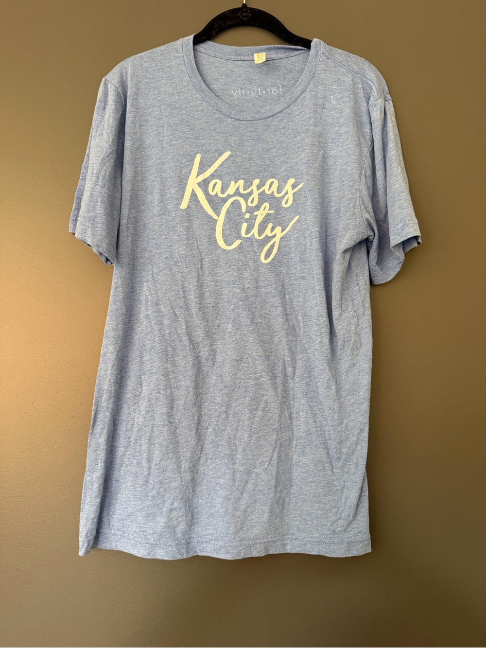 Bella Canvas Light Blue "Kansas City" Short Sleeve Tee